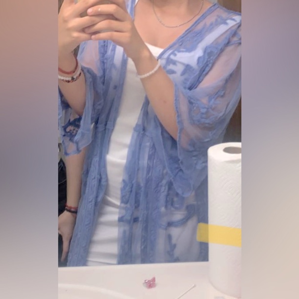 blue pull over/cardigan💙